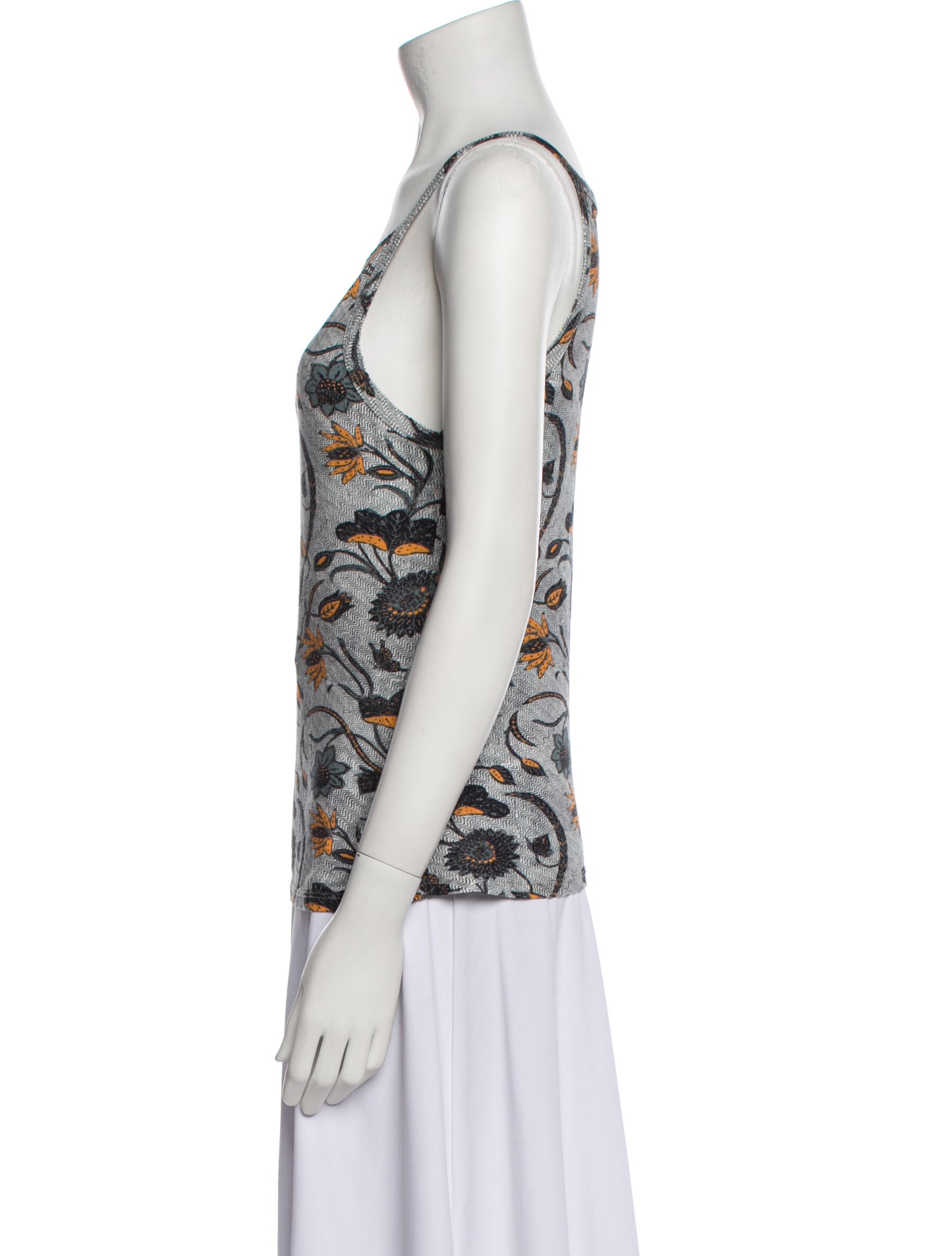 Ulla Johnson Printed Square Neckline Top