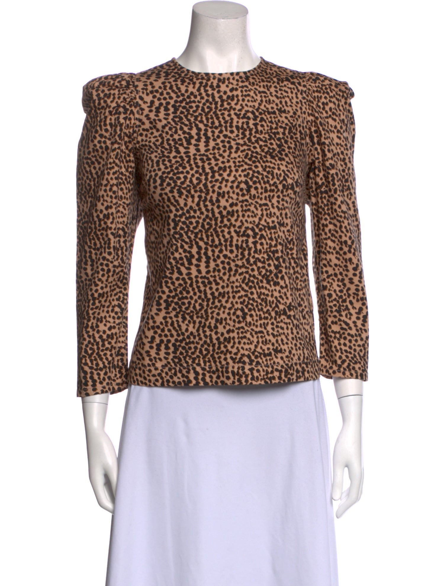 Ulla Johnson Animal Print Crew Neck Top