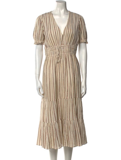 Ulla Johnson Striped Midi Length Dress