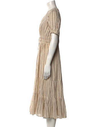 Ulla Johnson Striped Midi Length Dress