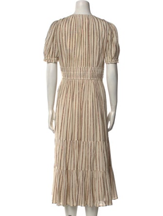 Ulla Johnson Striped Midi Length Dress