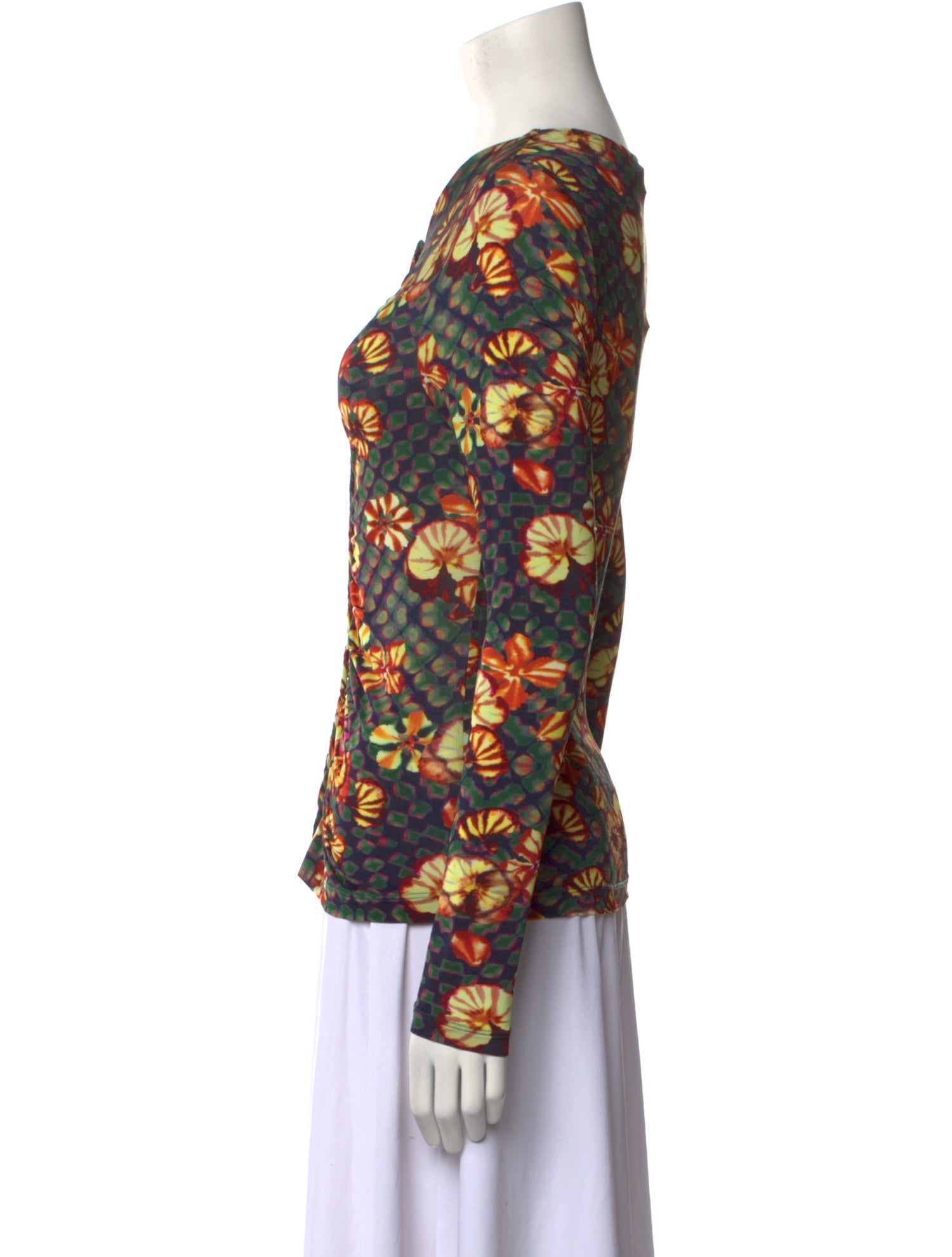 Ulla Johnson Printed V-Neck Top