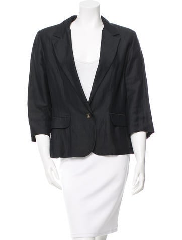 Ulla Johnson Three-Quarter Sleeve Button-Up Blazer