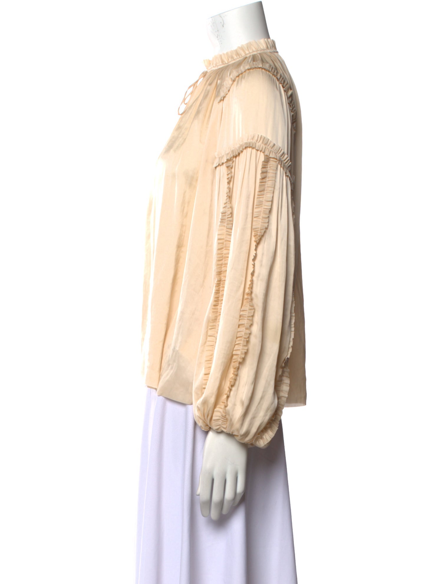 Ulla Johnson Mock Neck Long Sleeve Blouse