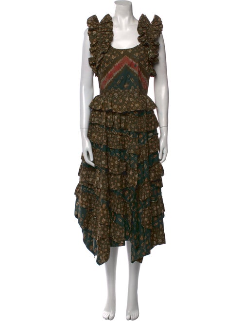 Ulla Johnson Floral Print Midi Length Dress