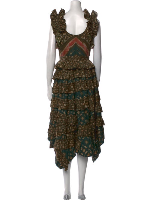 Ulla Johnson Floral Print Midi Length Dress