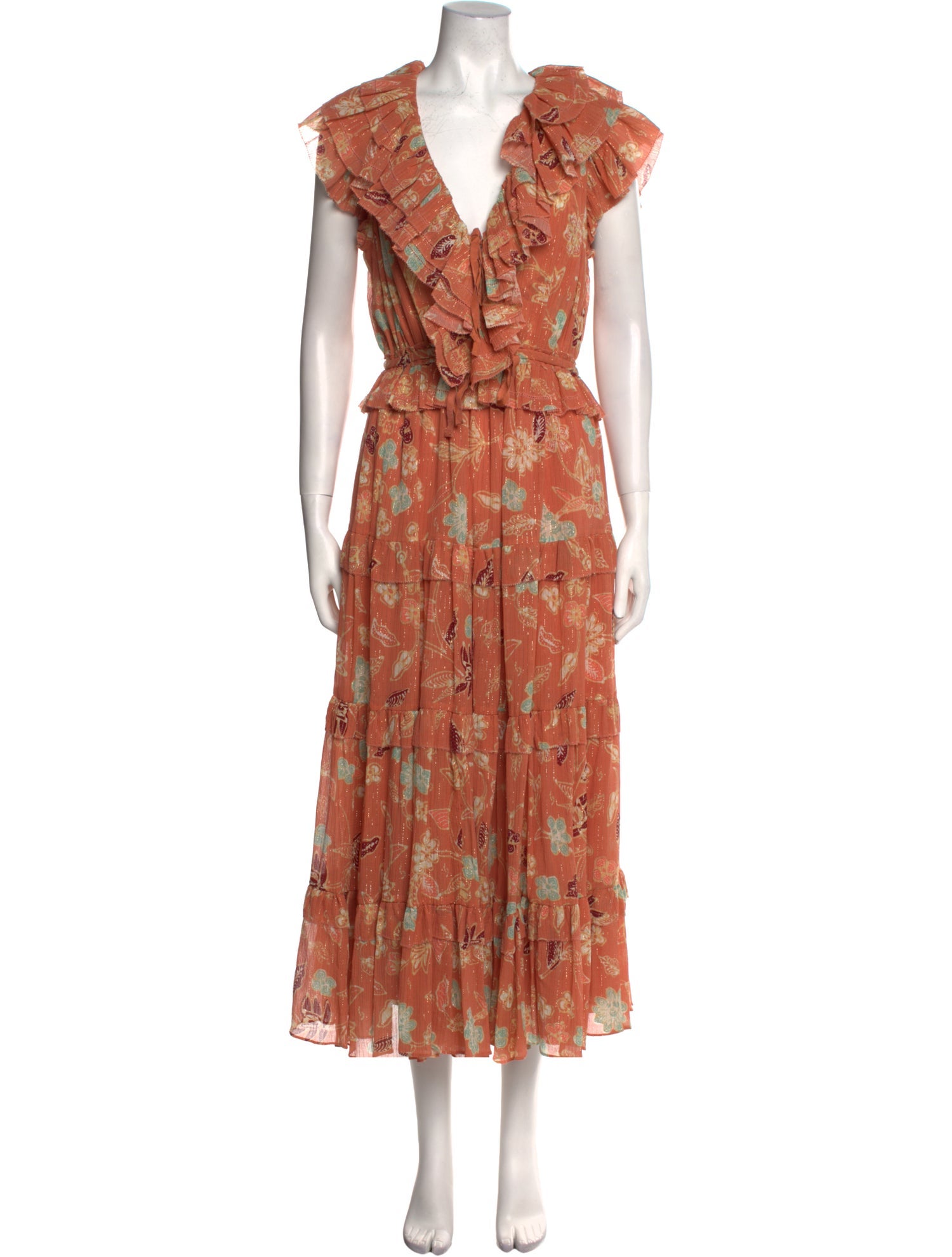 Ulla Johnson Floral Print Long Dress w/ Tags