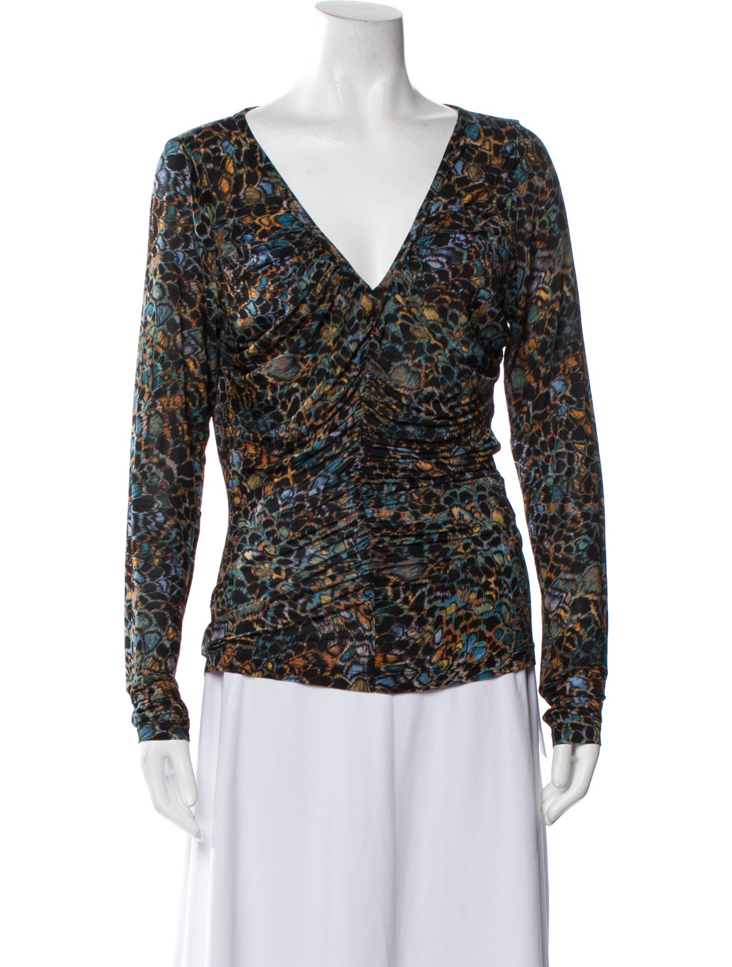 Ulla Johnson Printed V-Neck Blouse