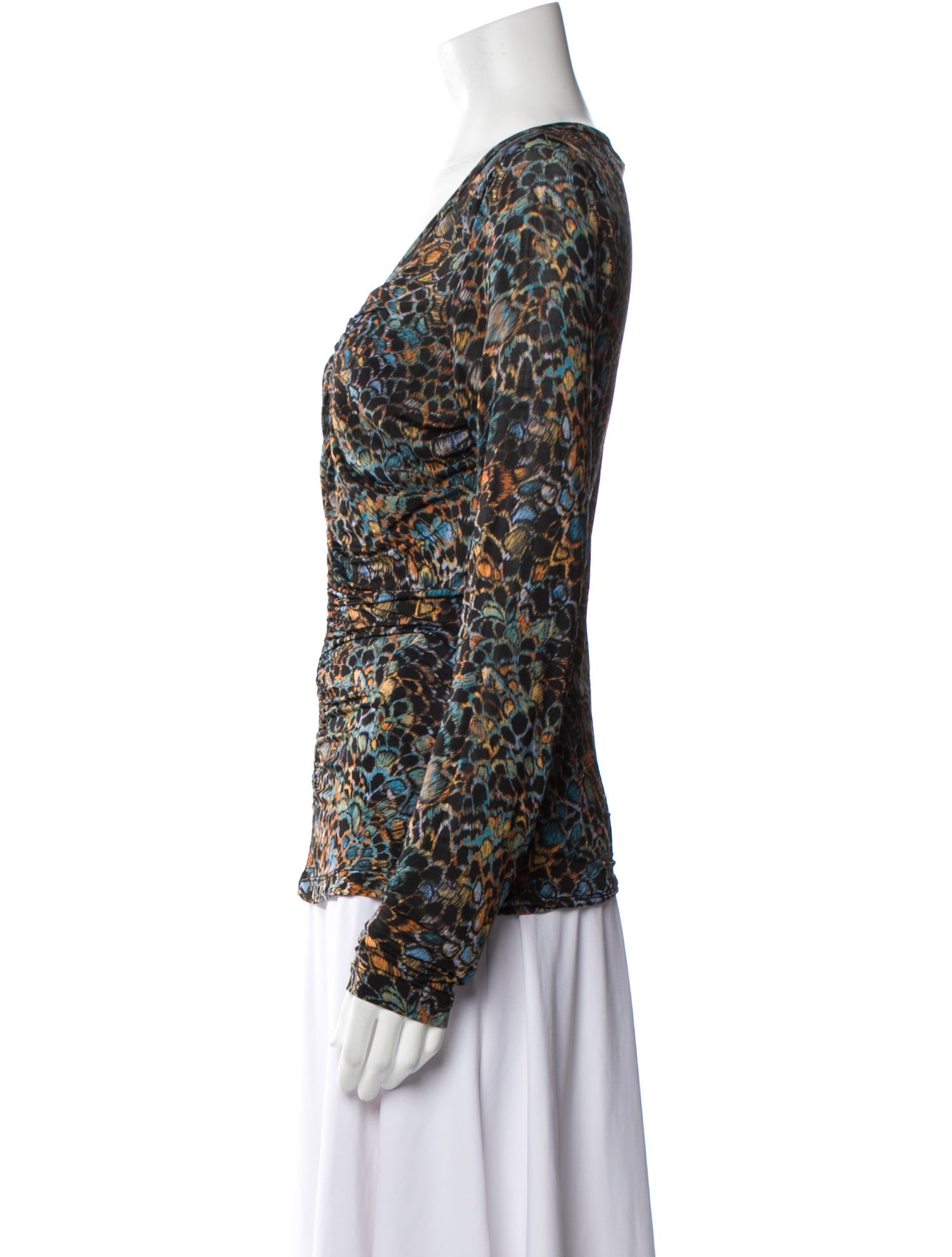 Ulla Johnson Printed V-Neck Blouse