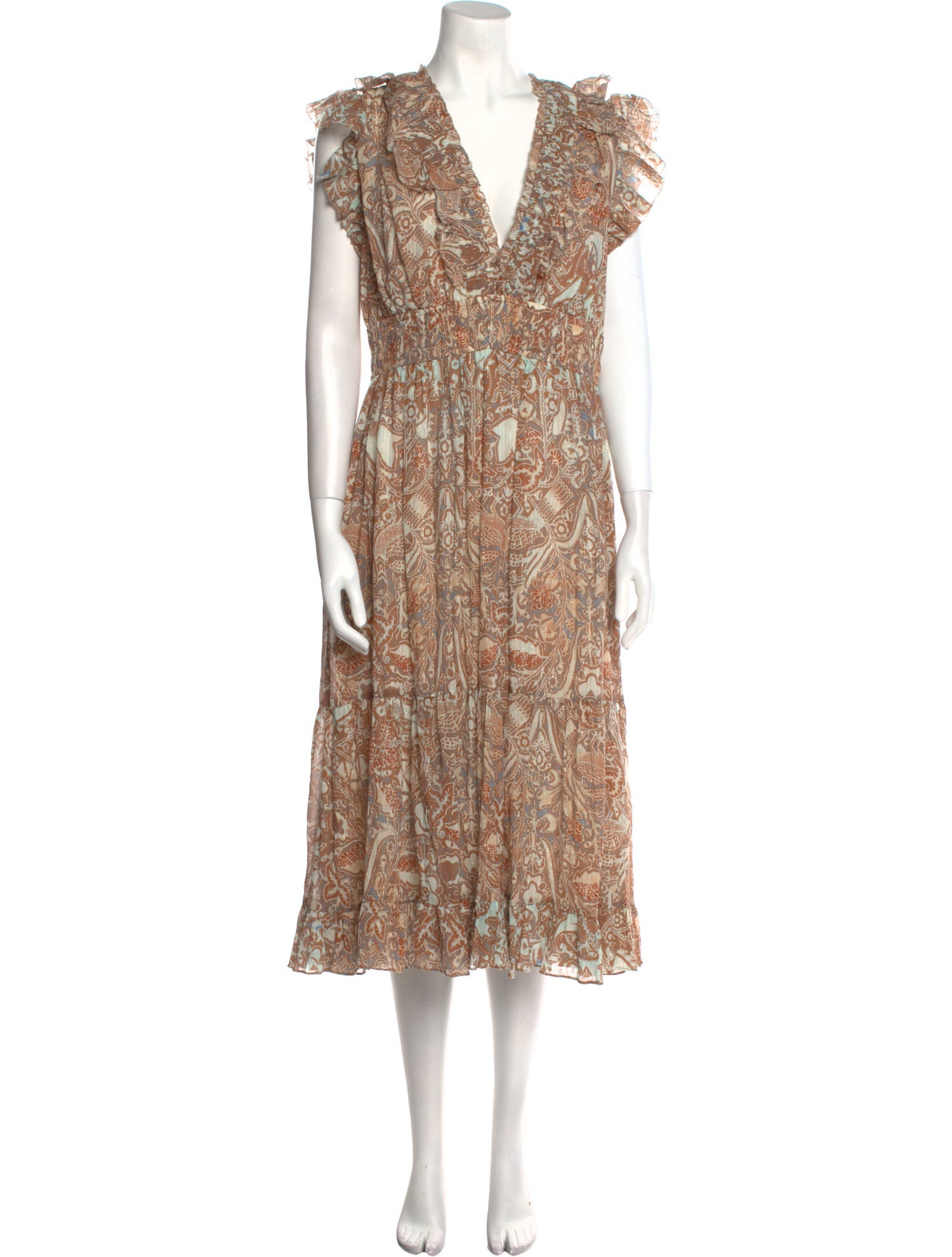 Ulla Johnson Paisley Print Long Dress w/ Tags