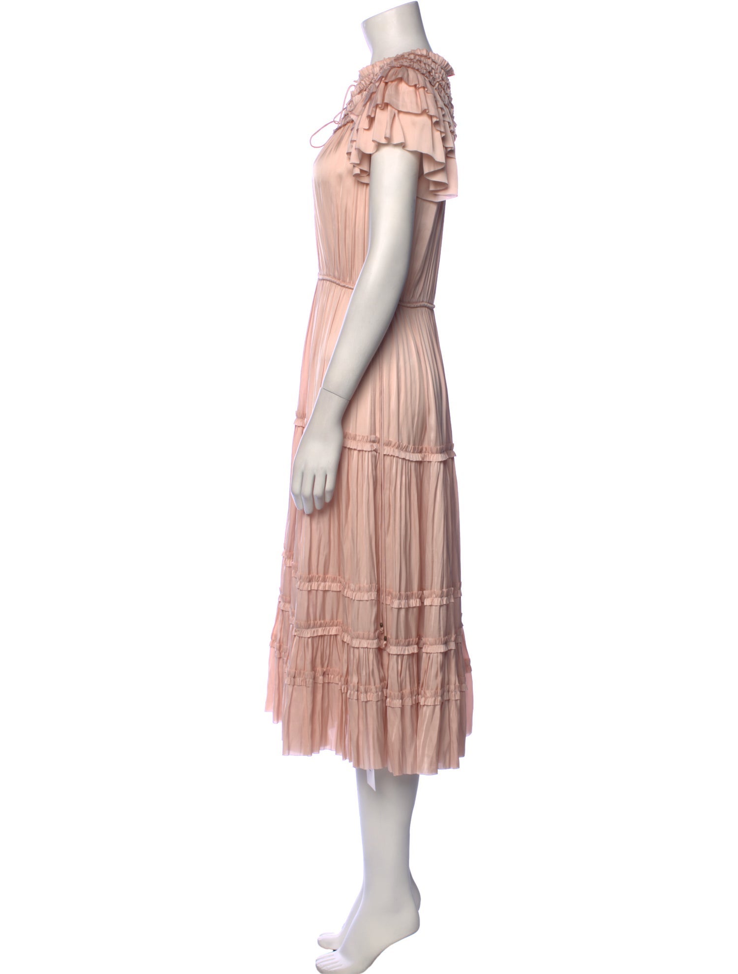 Ulla Johnson Mock Neck Midi Length Dress