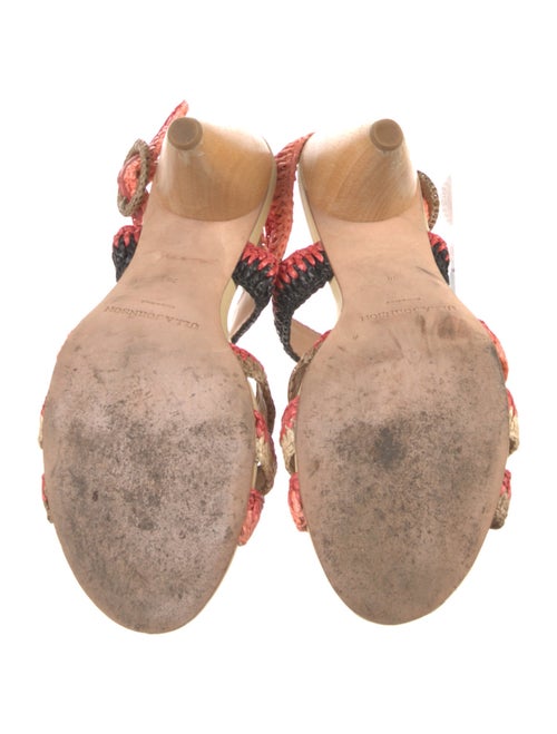Ulla Johnson Straw Patterned Slingback Sandals