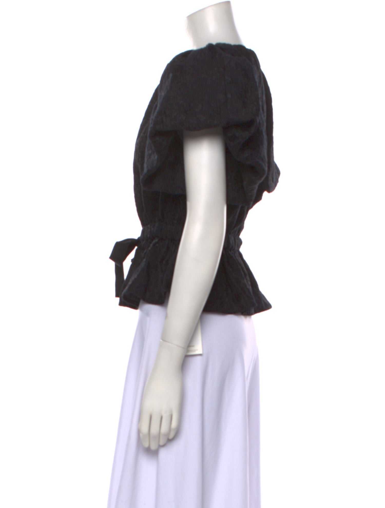 Ulla Johnson Scoop Neck Short Sleeve Crop Top