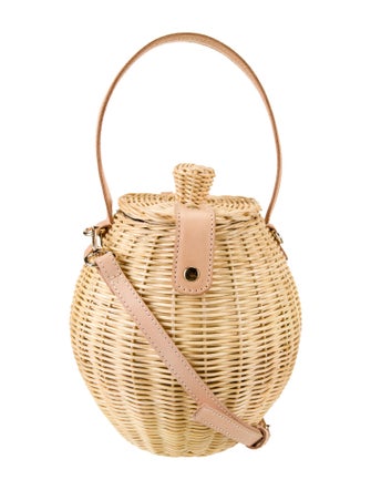 Ulla Johnson Rattan Top Handle Bag