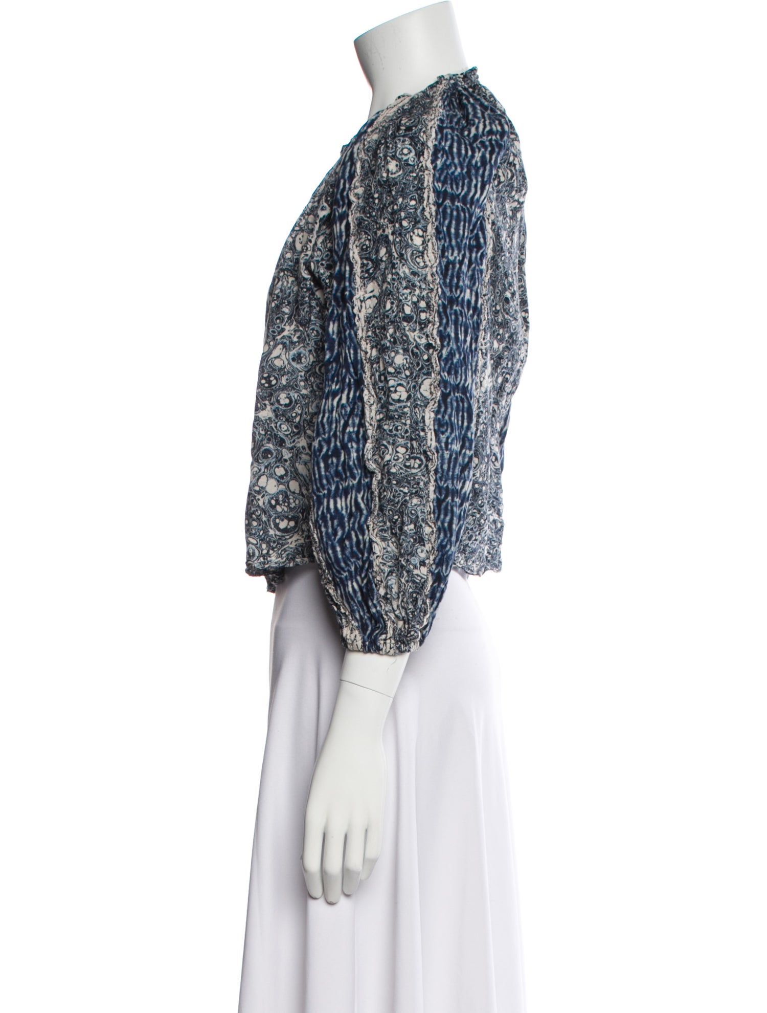 Ulla Johnson Floral Print V-Neck Crop Top