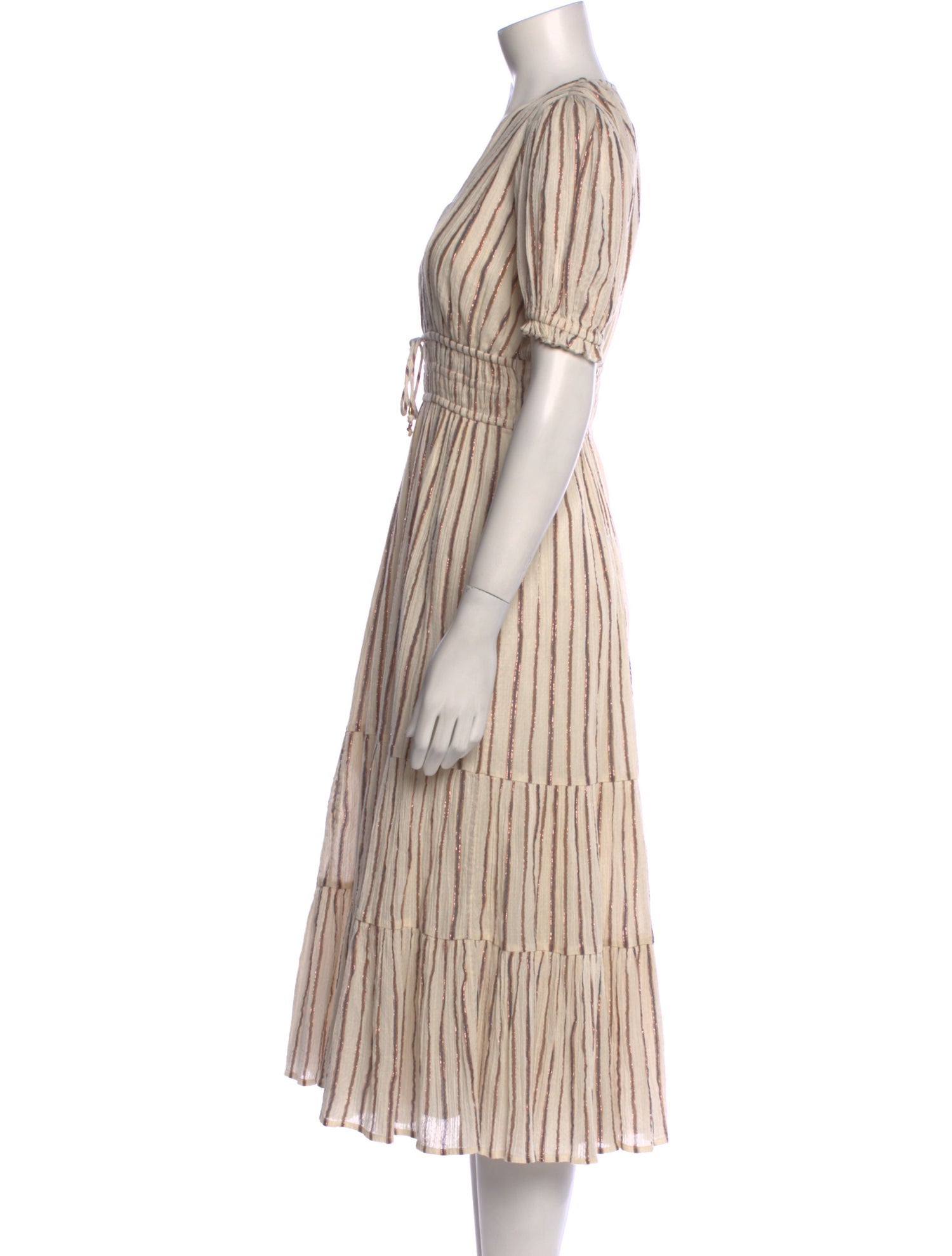 Ulla Johnson Striped Midi Length Dress