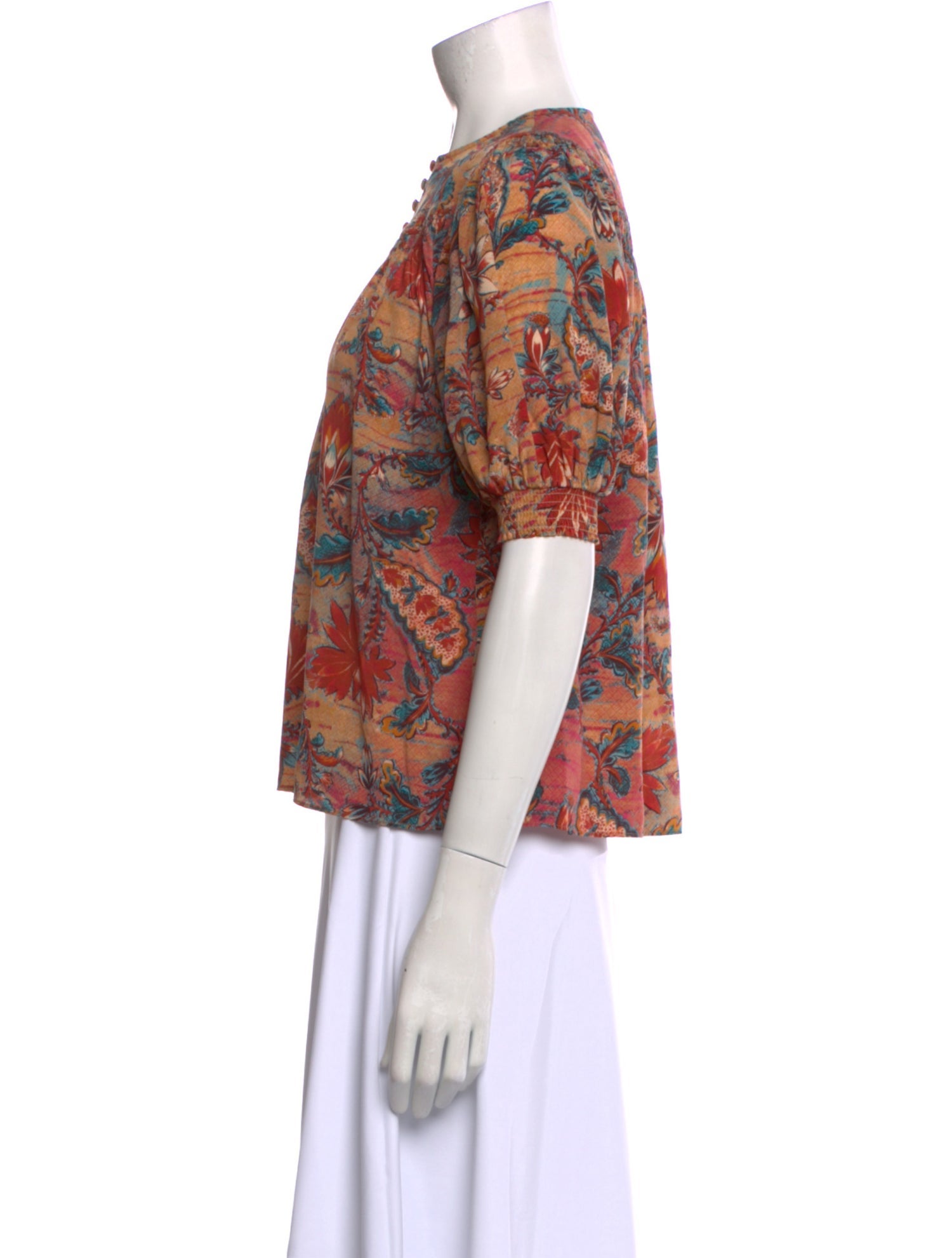 Ulla Johnson Silk Floral Print Blouse