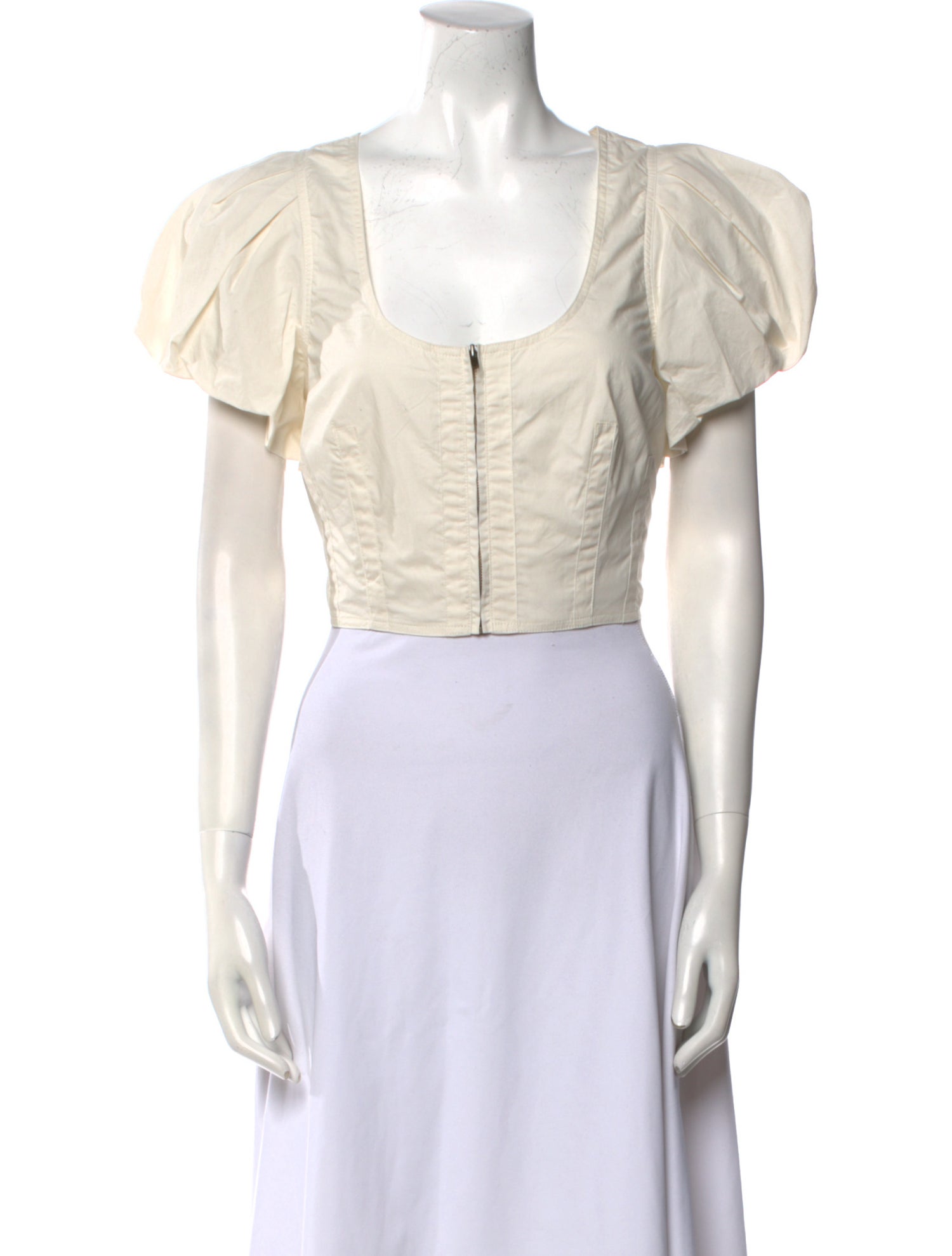 Ulla Johnson Square Neckline Short Sleeve Crop Top w/ Tags