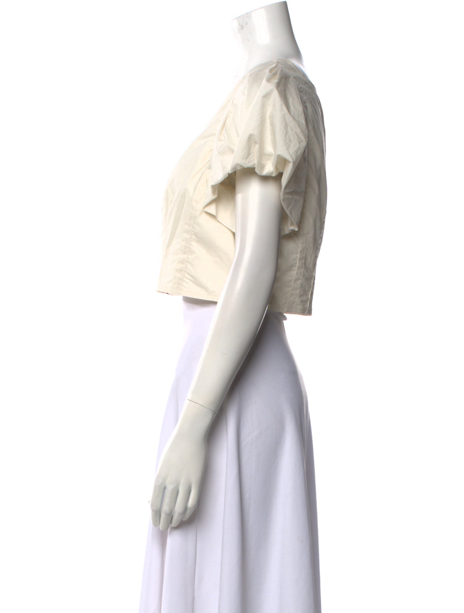 Ulla Johnson Square Neckline Short Sleeve Crop Top w/ Tags