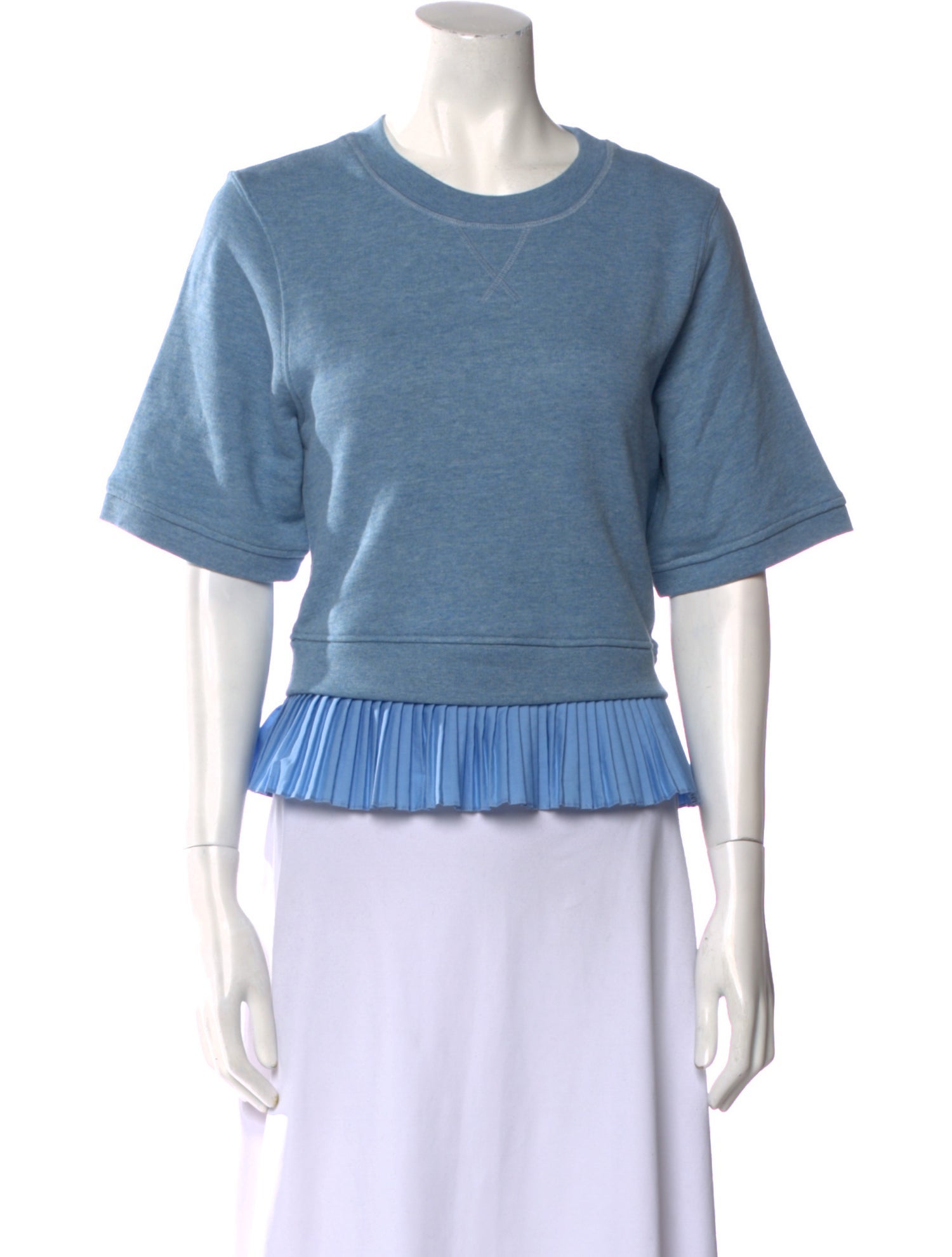 Ulla Johnson Crew Neck Short Sleeve Crop Top