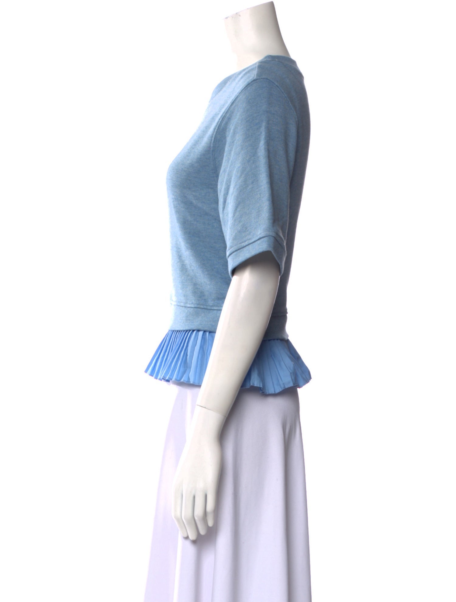 Ulla Johnson Crew Neck Short Sleeve Crop Top