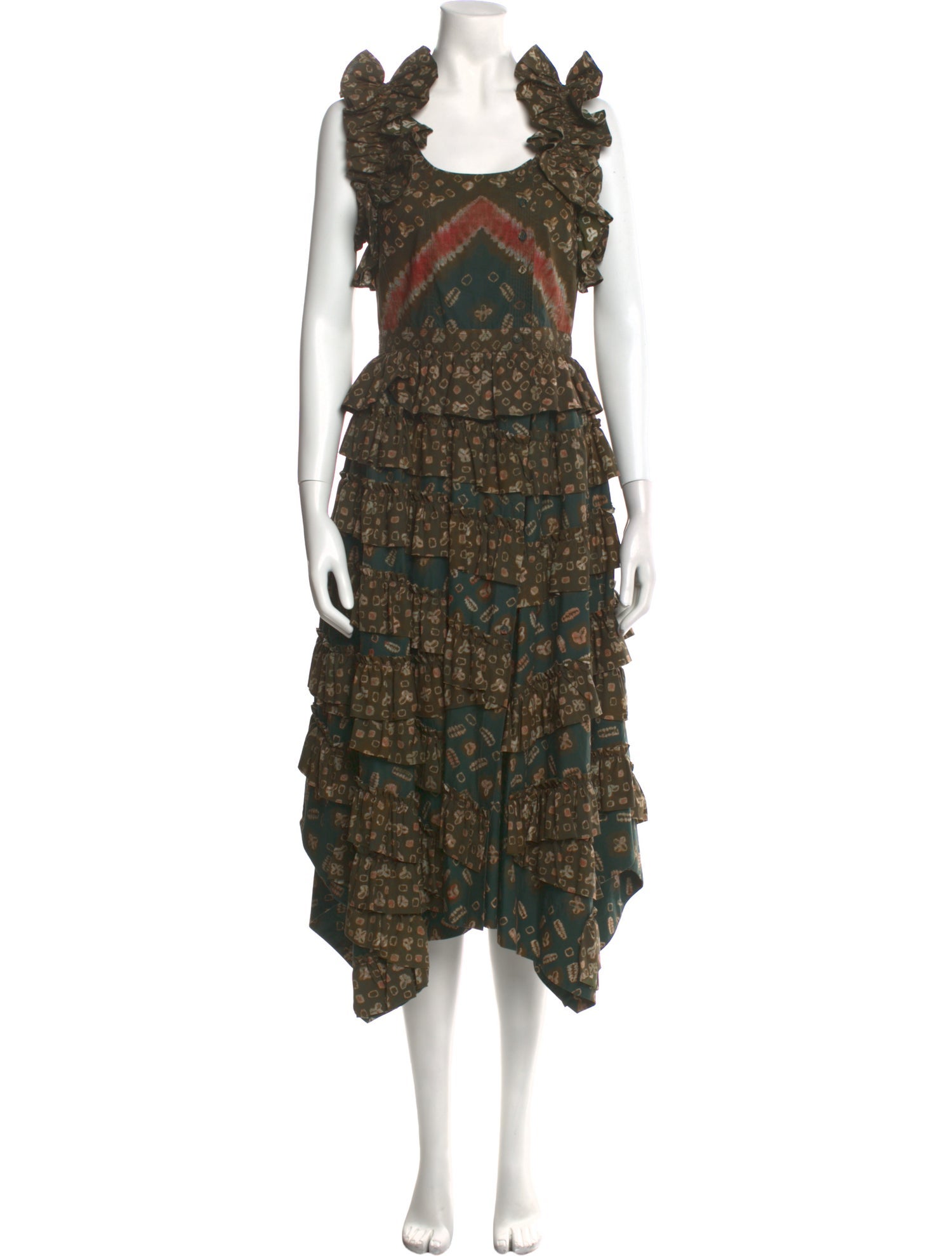 Ulla Johnson Floral Print Midi Length Dress