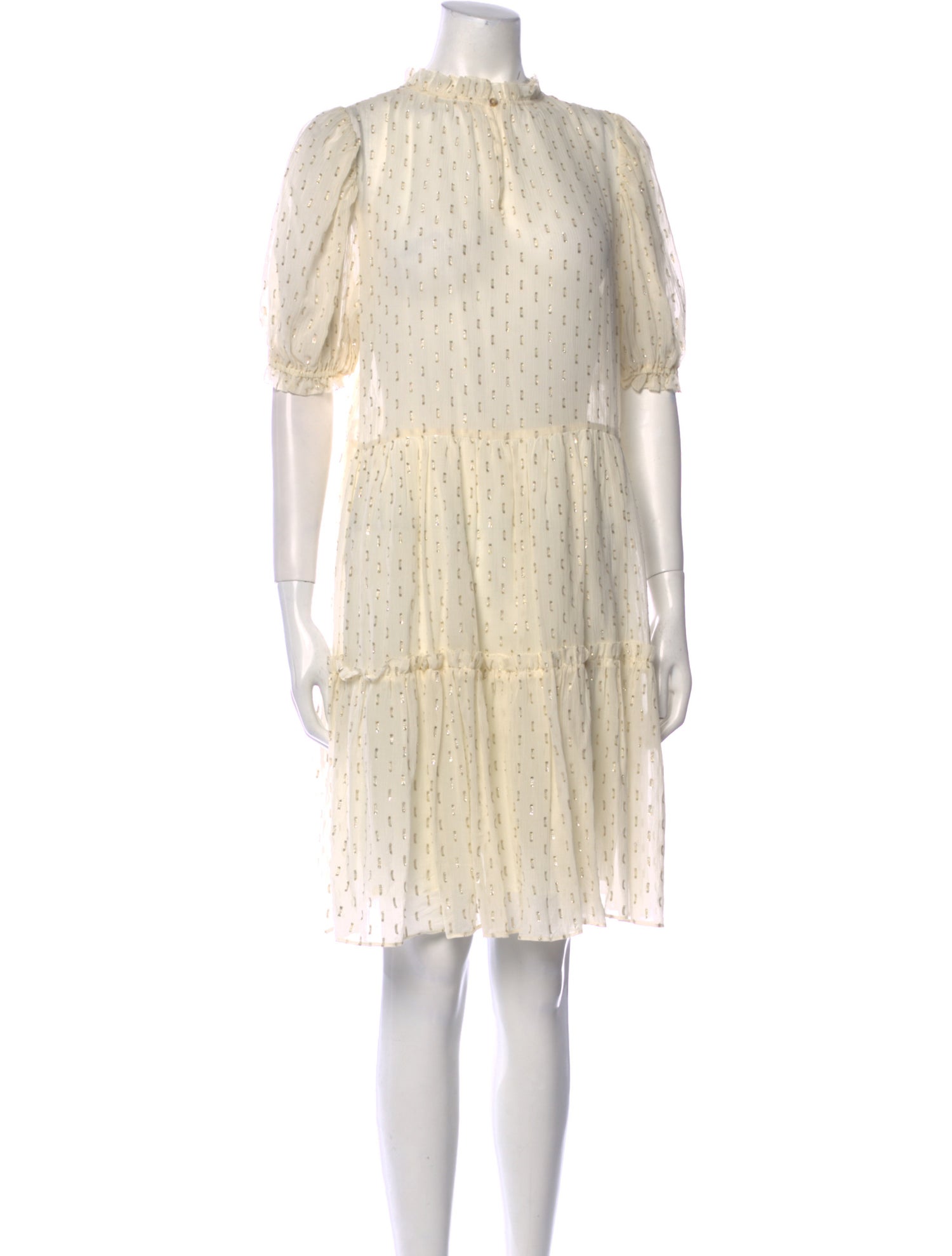 Ulla Johnson Polka Dot Print Knee-Length Dress