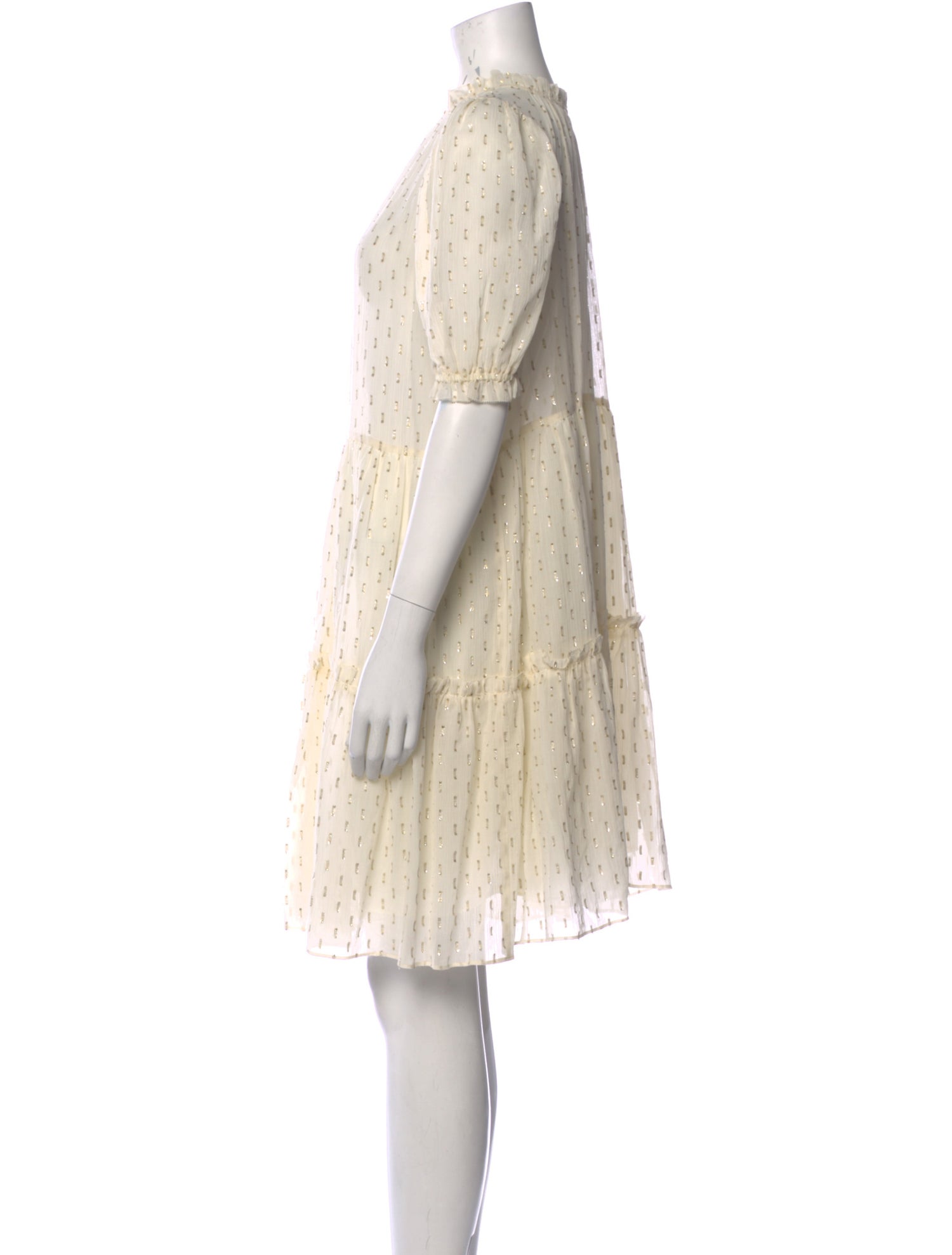 Ulla Johnson Polka Dot Print Knee-Length Dress