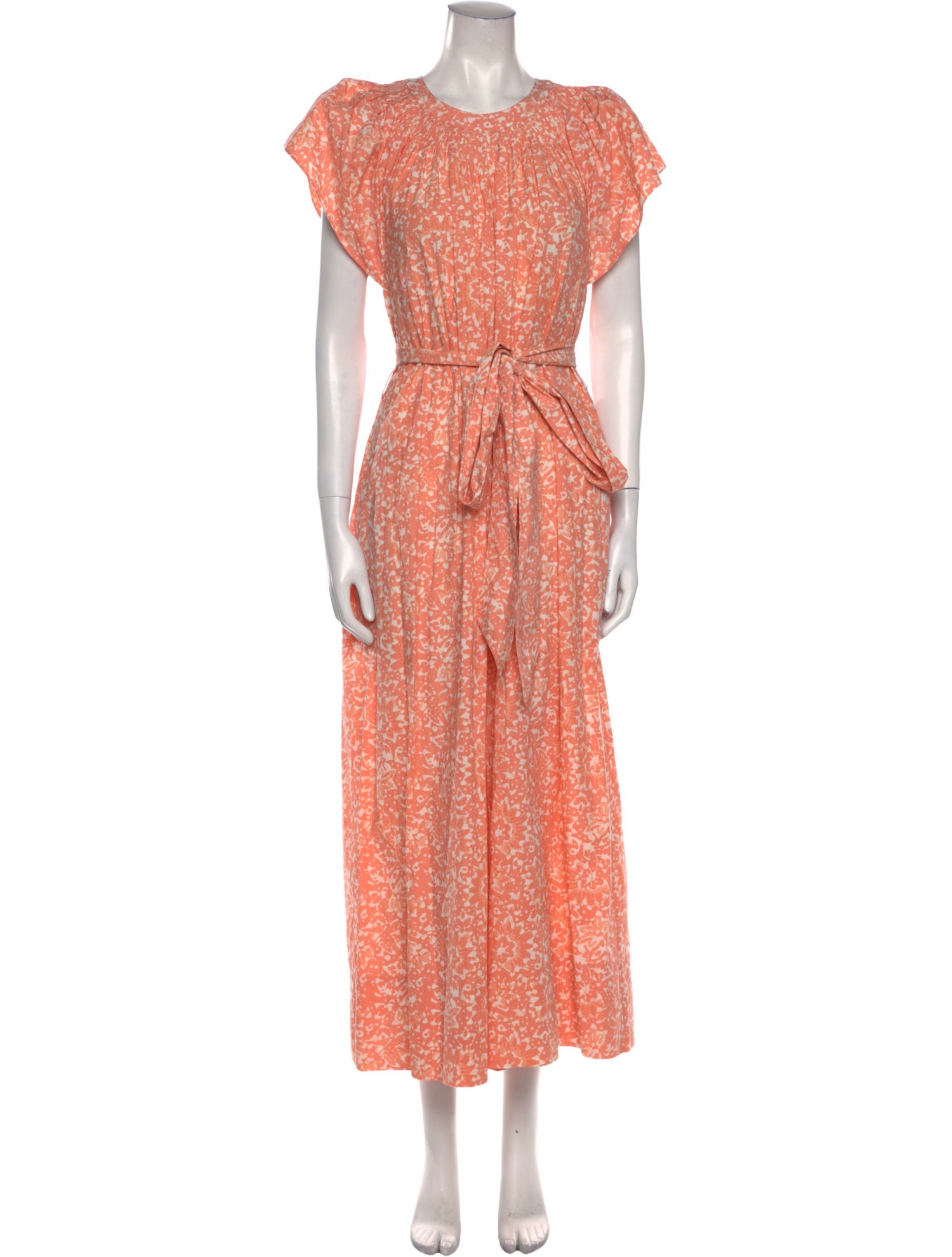 Ulla Johnson Floral Print Crew Neck Jumpsuit