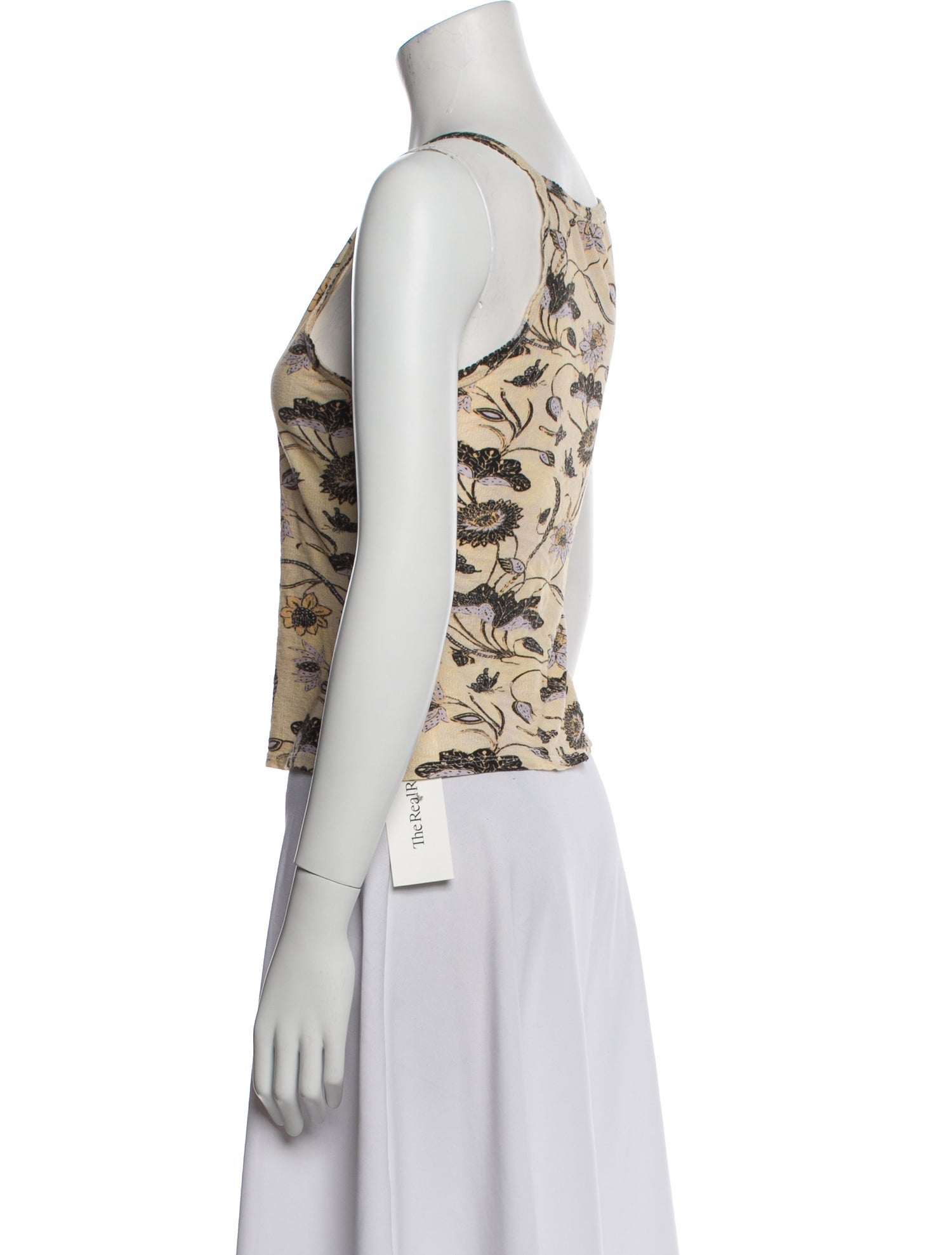 Ulla Johnson Printed Square Neckline Crop Top