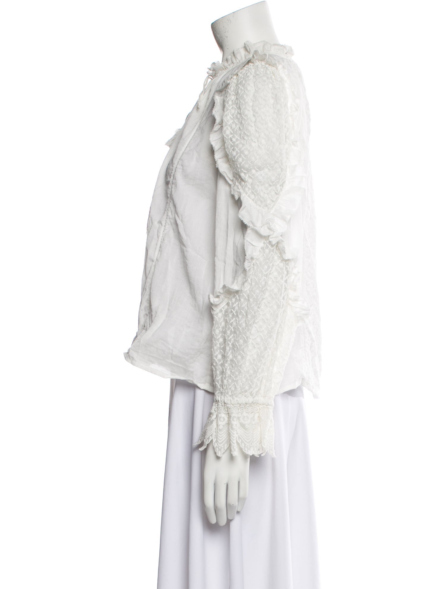 Ulla Johnson Mock Neck Long Sleeve Blouse