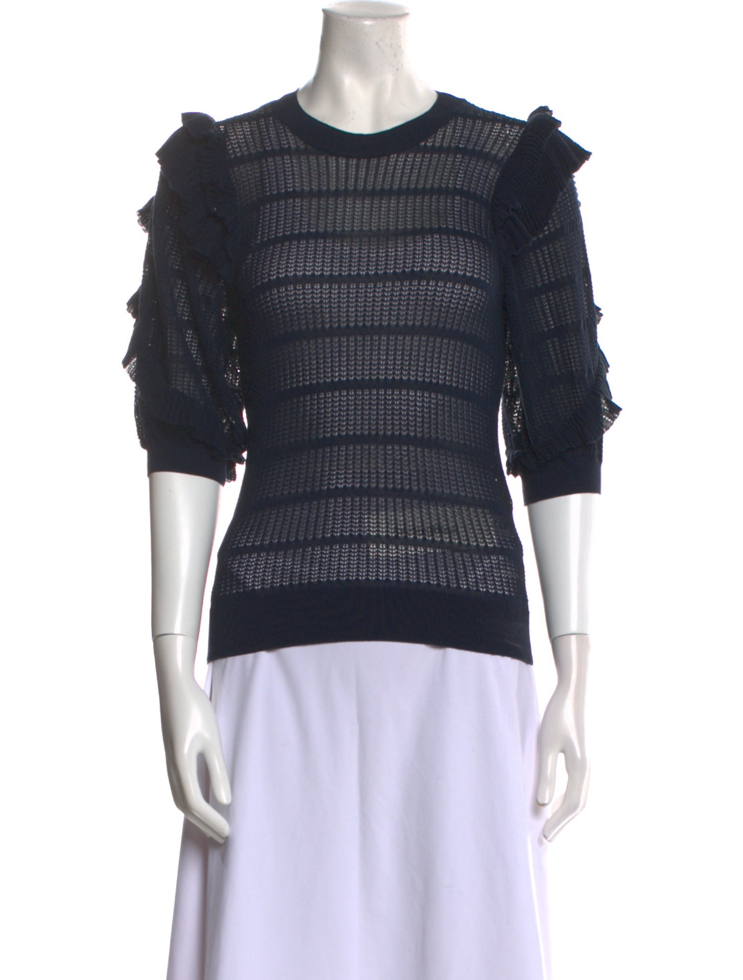 Ulla Johnson Crew Neck Short Sleeve Top
