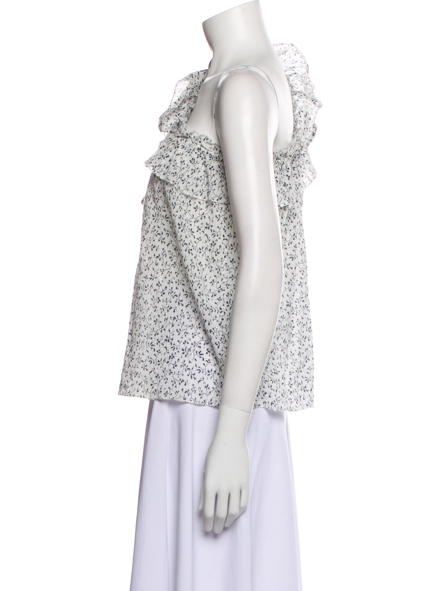 Ulla Johnson Floral Print One-Shoulder Blouse