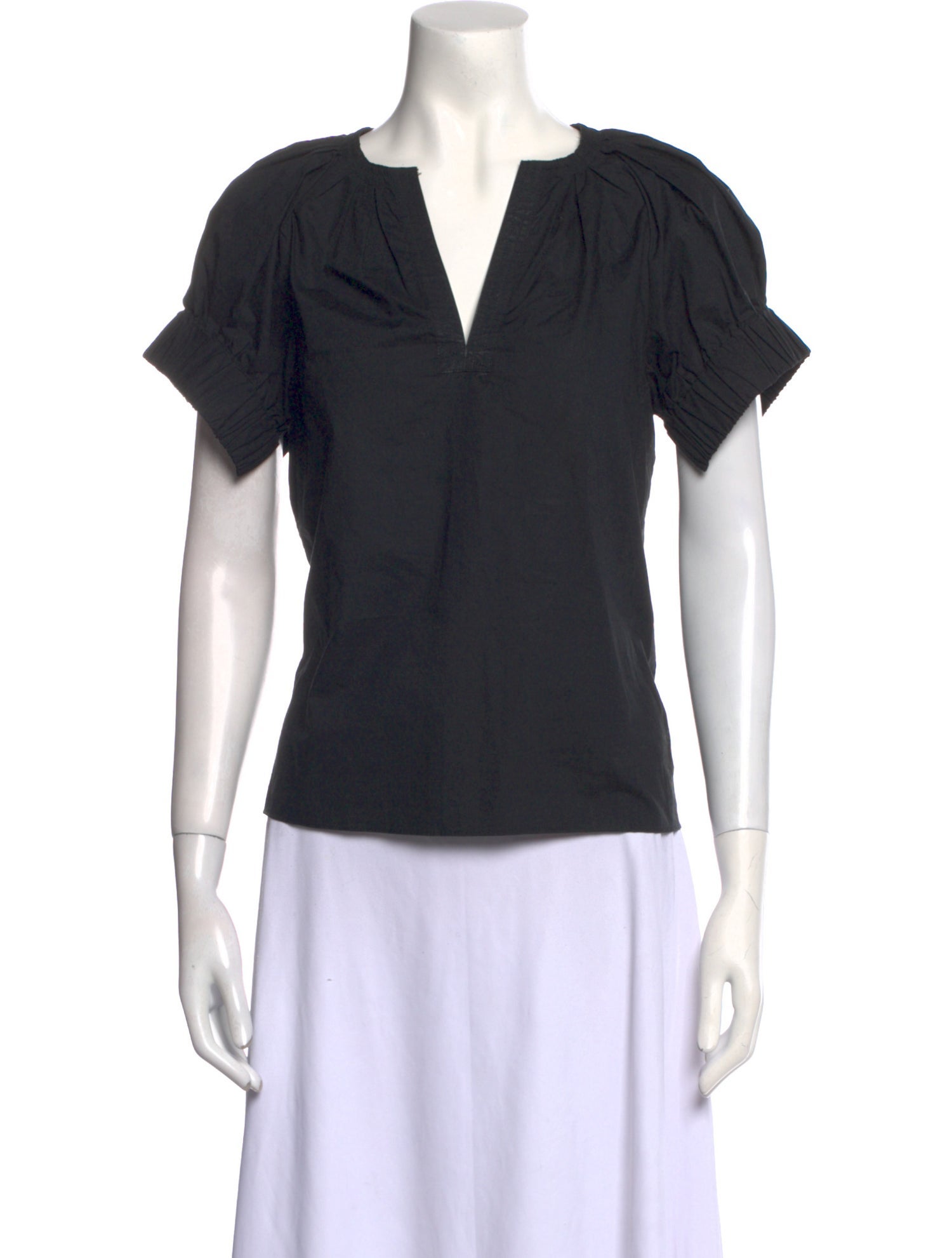 Ulla Johnson V-Neck Short Sleeve Blouse