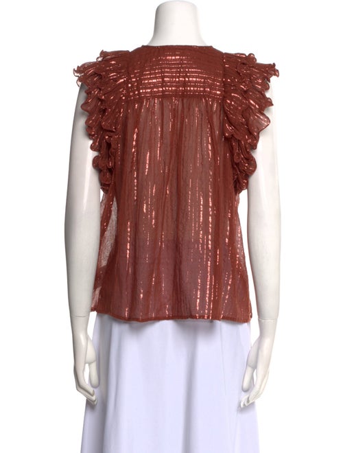 Ulla Johnson Tie Neck Short Sleeve Blouse