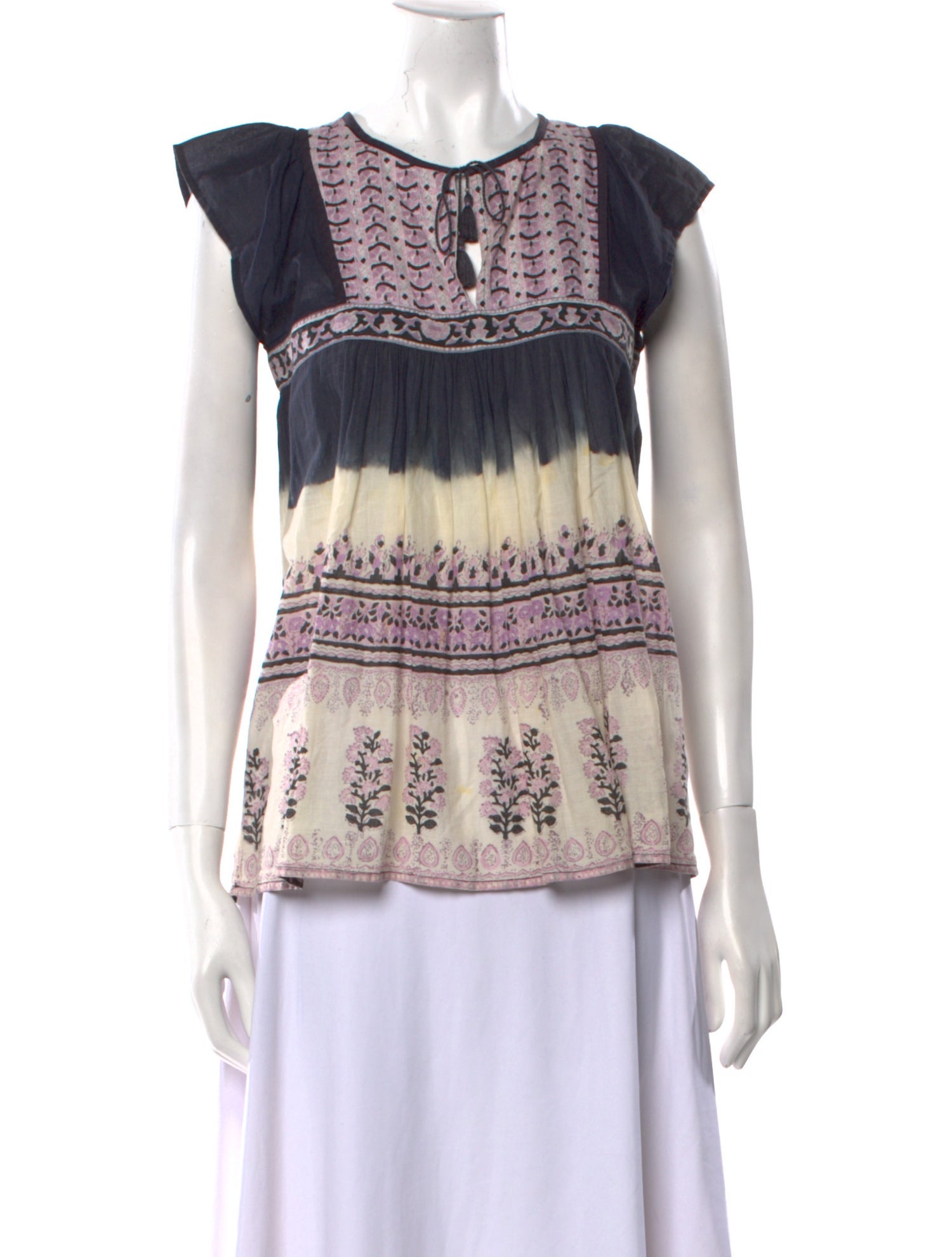 Ulla Johnson Printed Crew Neck Blouse