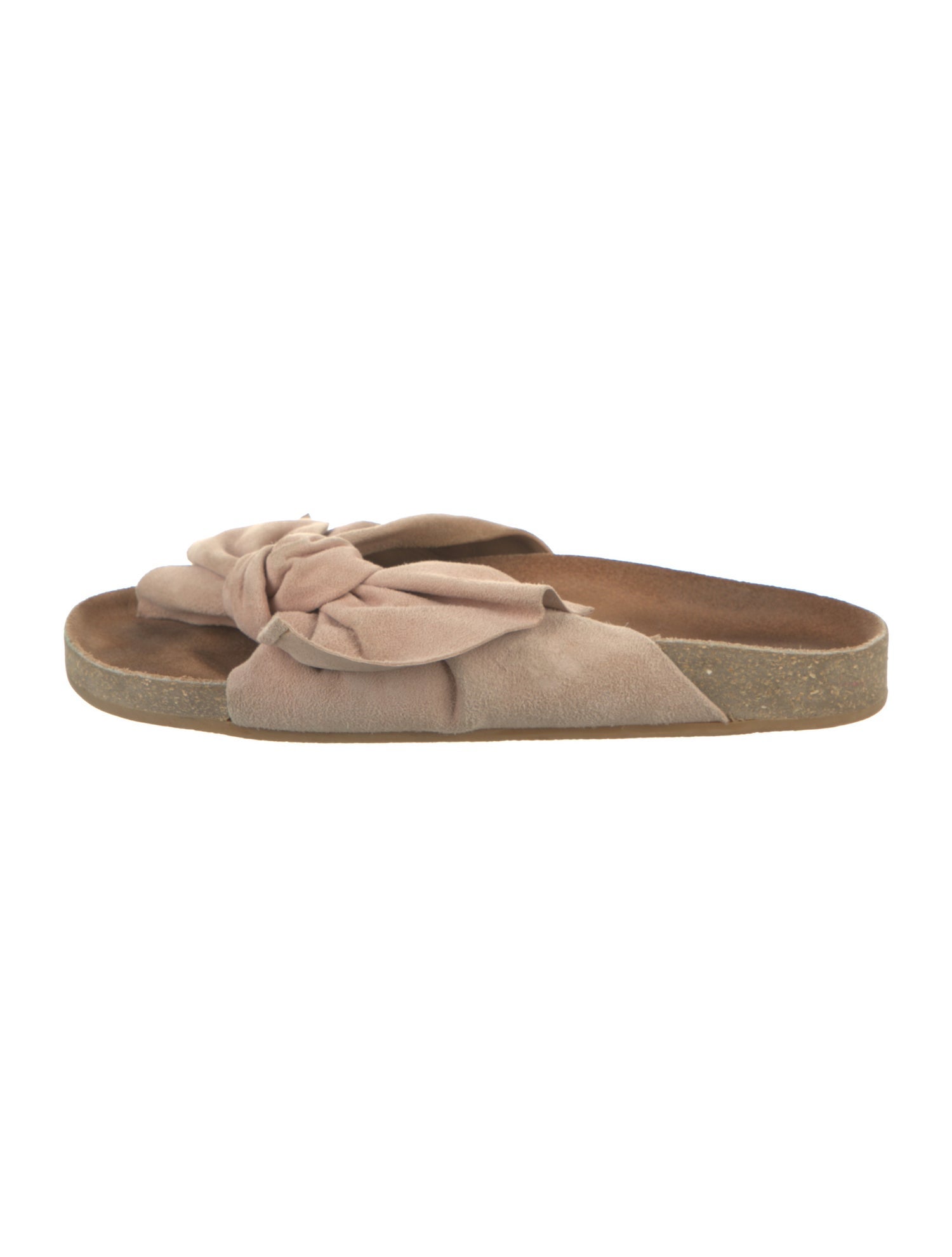 Ulla Johnson Suede Bow Accents Slides