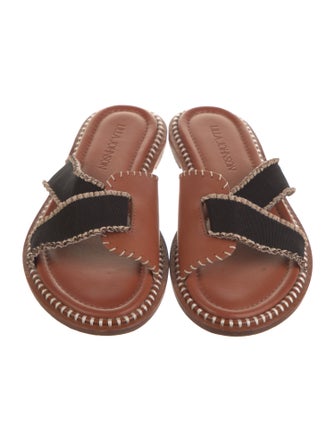 Ulla Johnson Leather Striped Slides