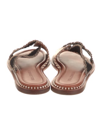 Ulla Johnson Leather Striped Slides