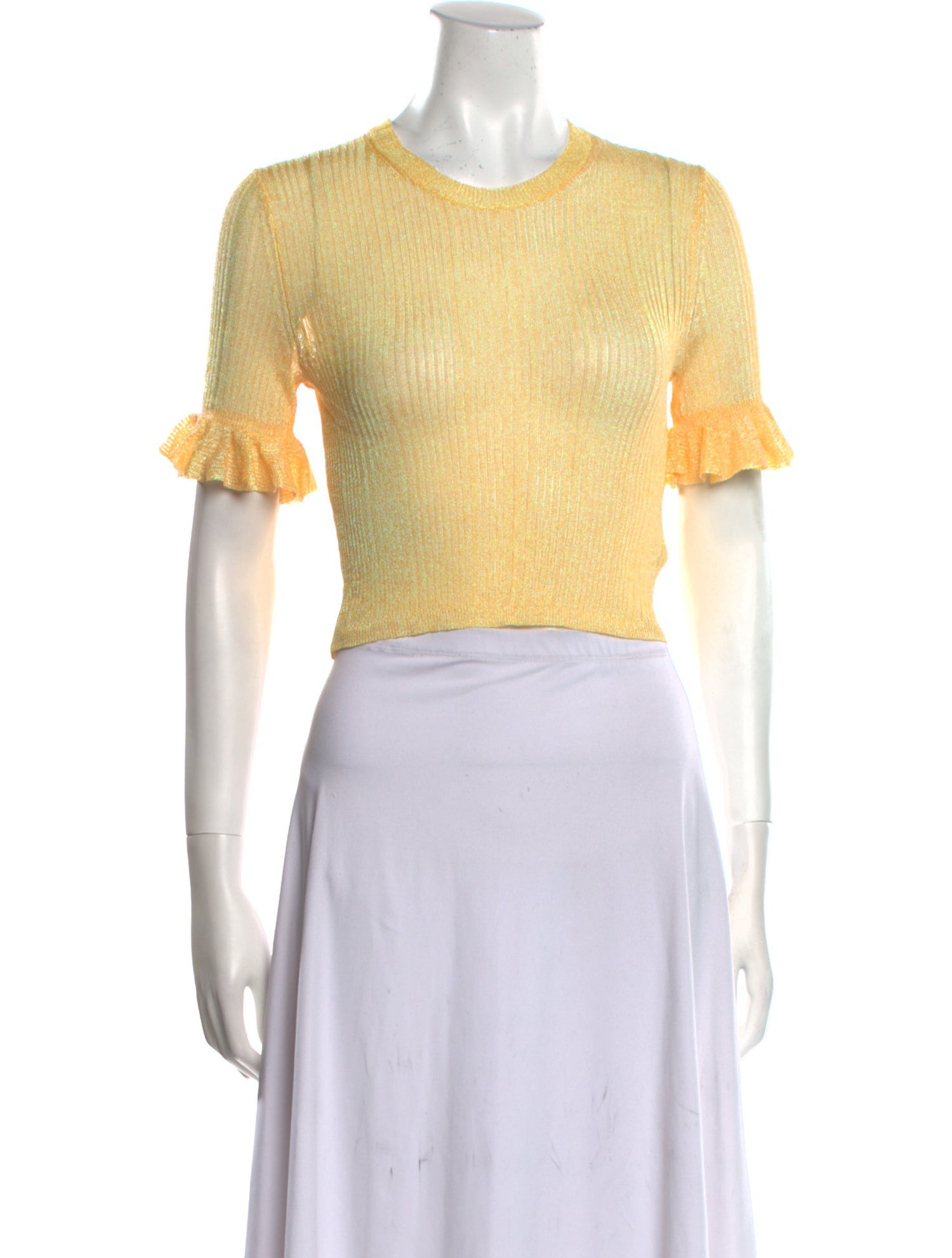 Ulla Johnson Crew Neck Short Sleeve Crop Top w/ Tags