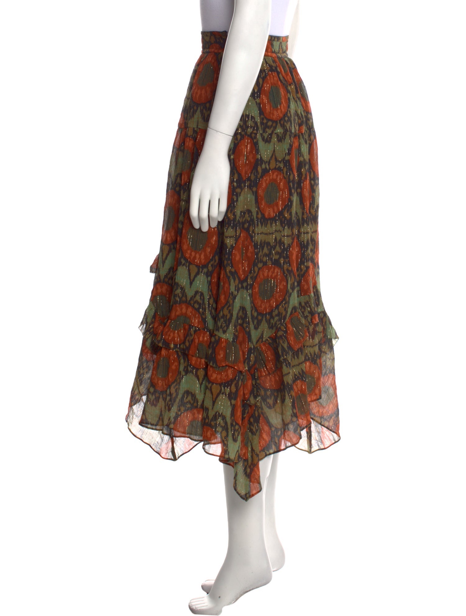 Ulla Johnson Floral Print Midi Length Skirt w/ Tags