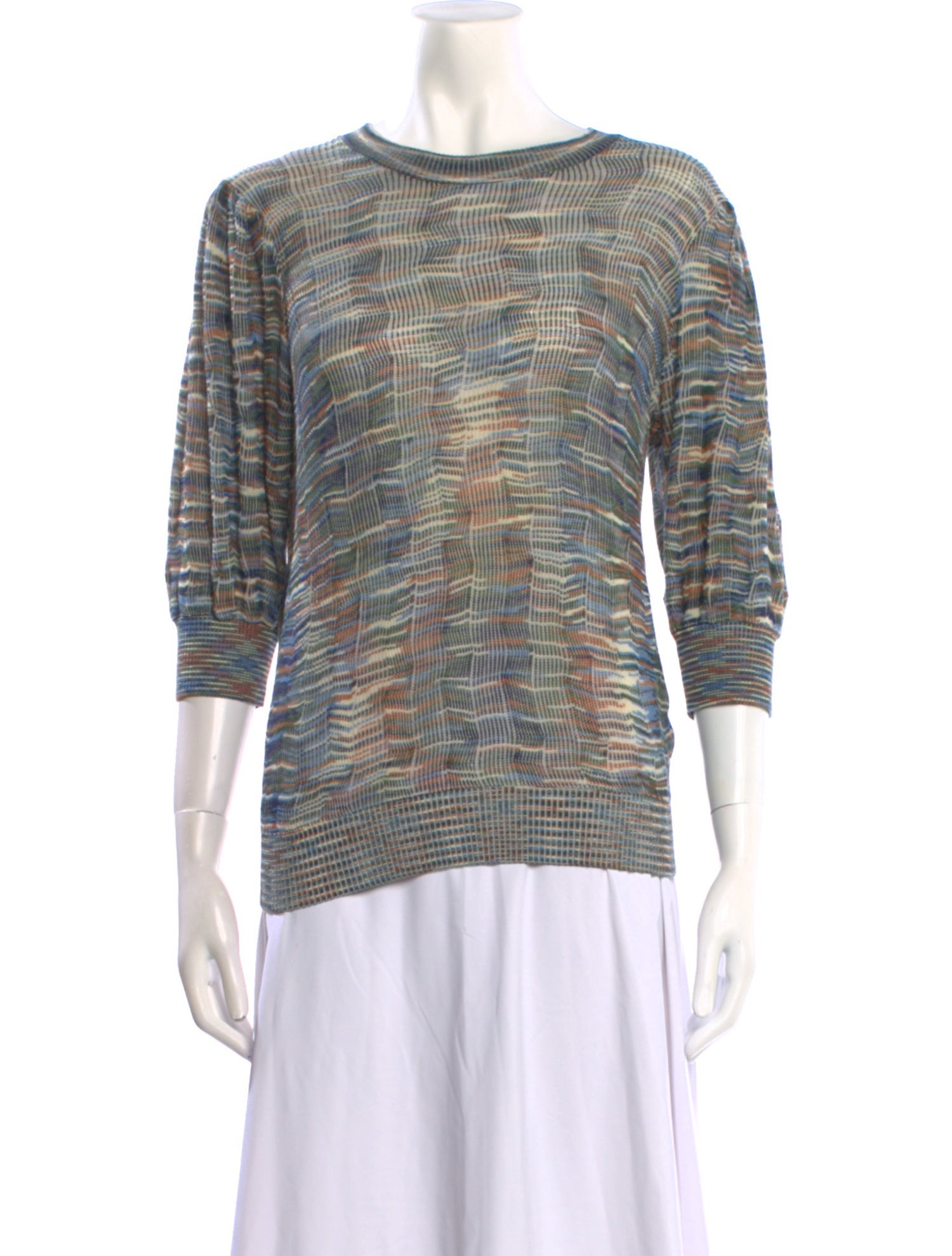 Ulla Johnson Printed Bateau Neckline Top