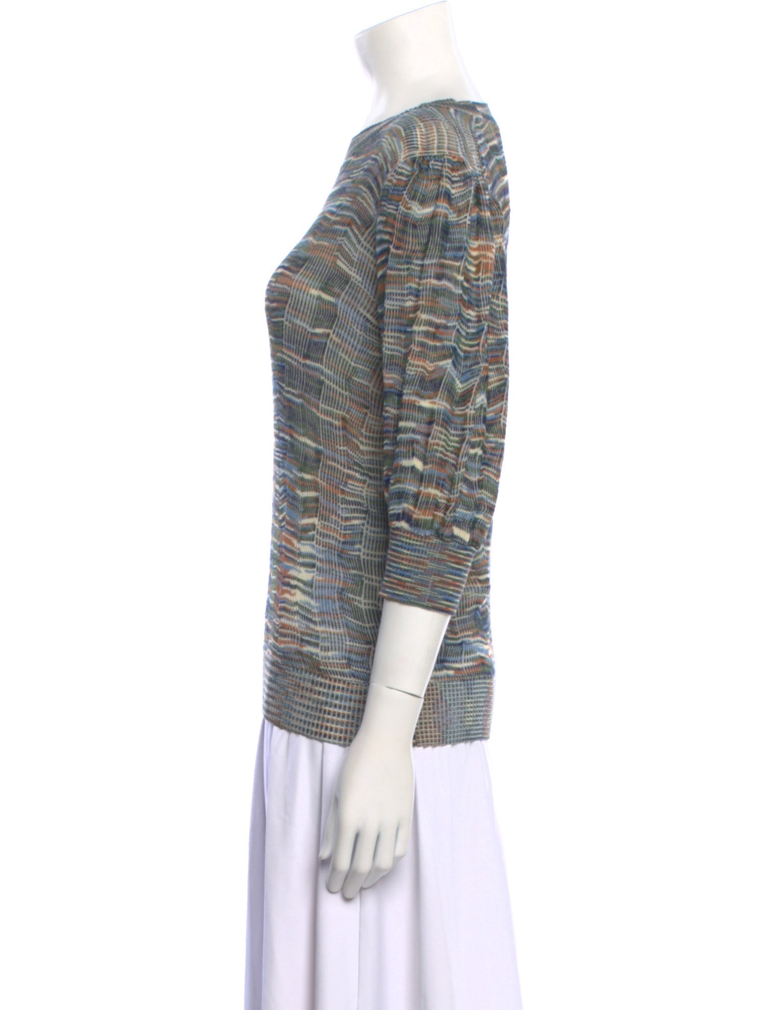 Ulla Johnson Printed Bateau Neckline Top