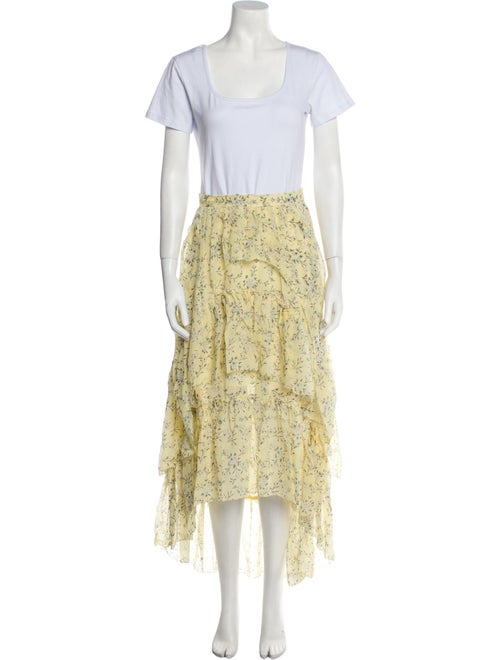 Ulla Johnson Silk Floral Print Skirt Set