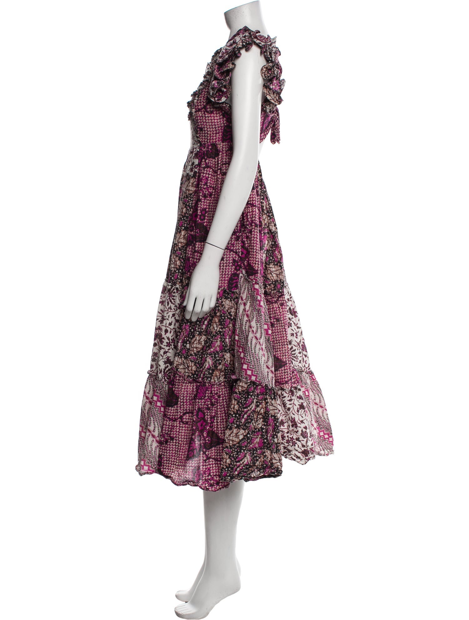 Ulla Johnson Floral Print Midi Length Dress