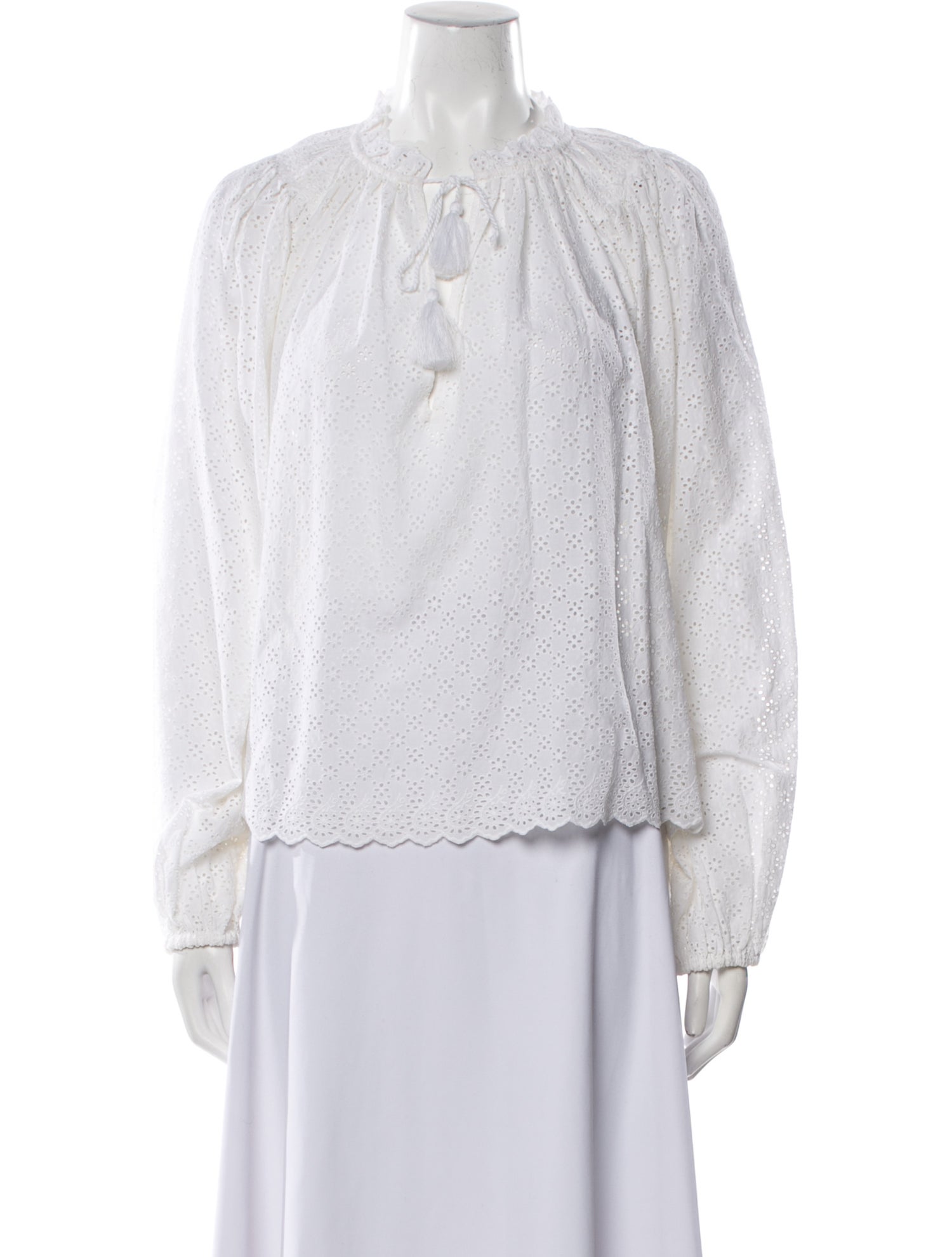 Ulla Johnson Mock Neck Long Sleeve Blouse