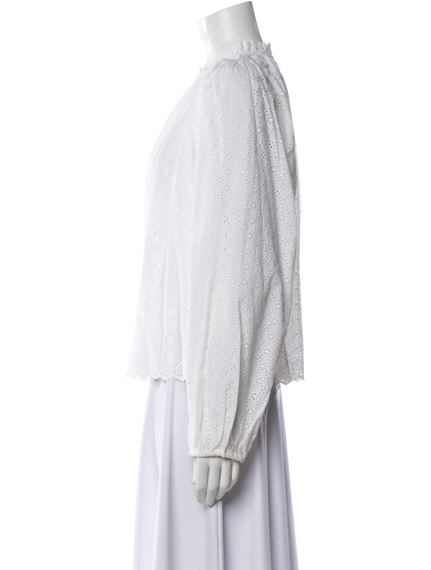 Ulla Johnson Mock Neck Long Sleeve Blouse