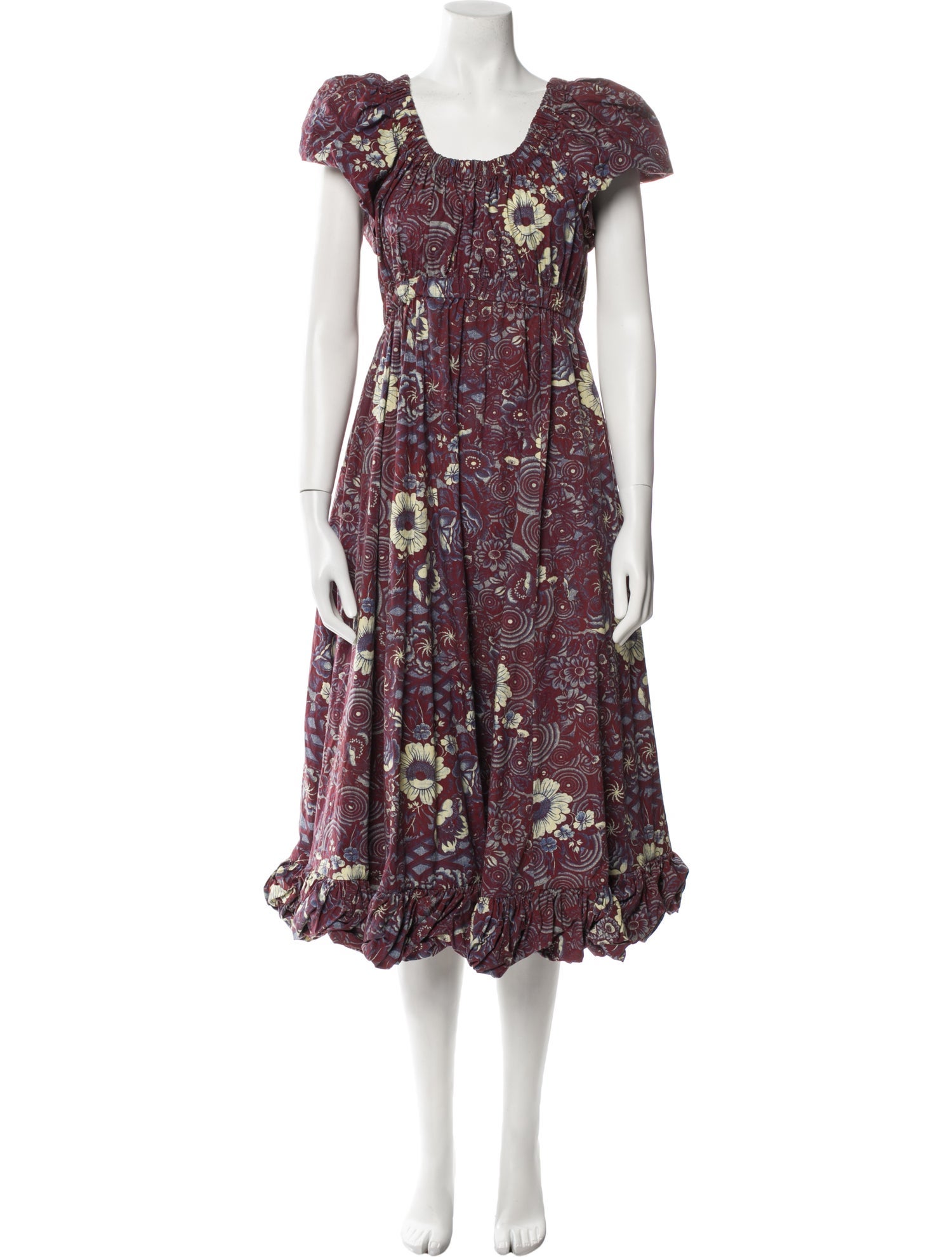 Ulla Johnson Floral Print Midi Length Dress