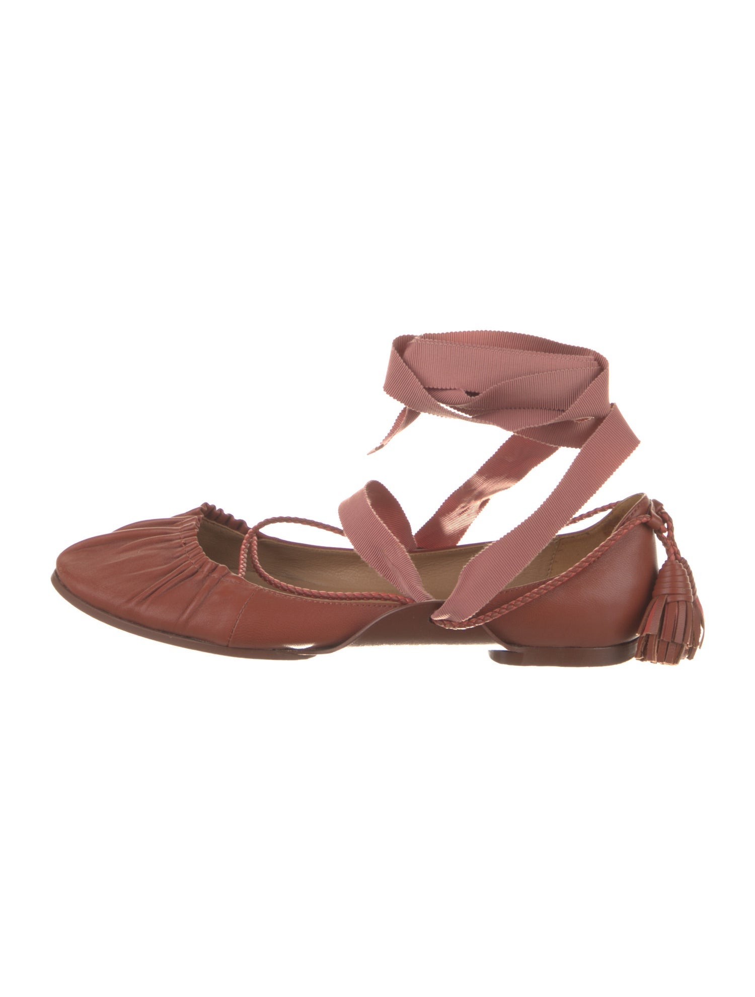 Ulla Johnson Leather Tassel Accents Ballet Flats