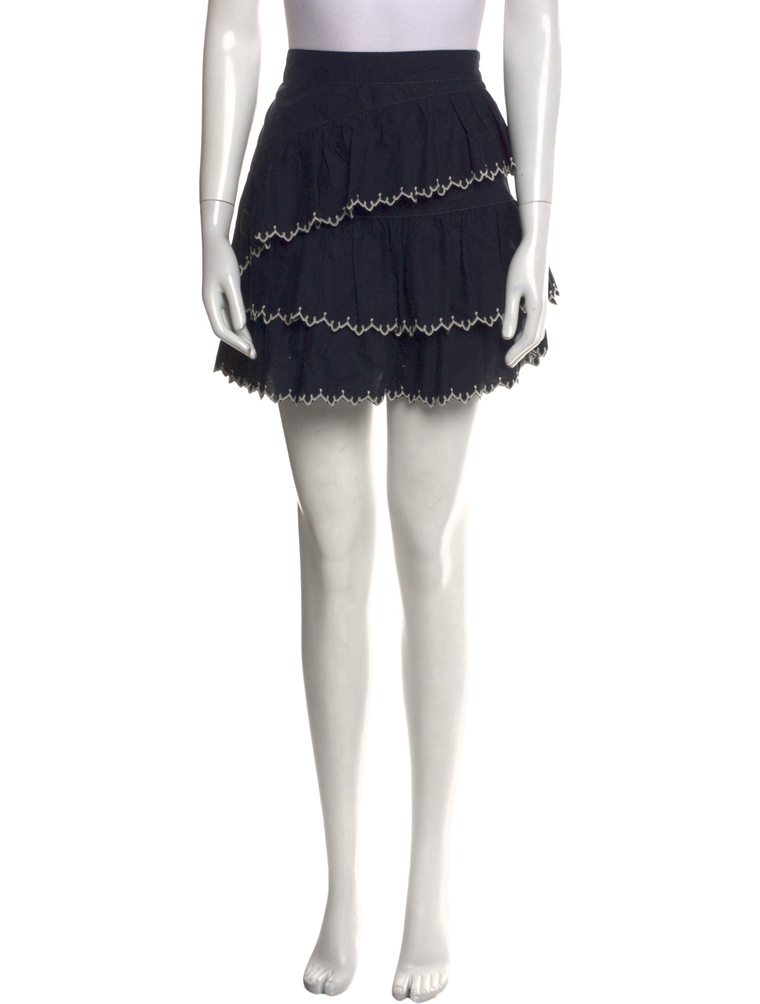 Ulla Johnson Embroidered Accent Mini Skirt